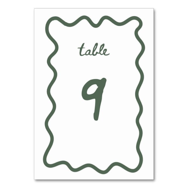 TISCHNUMMER 9 (Vorderseite)