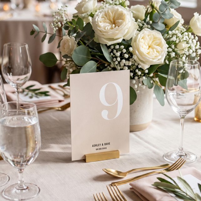 Tischnummer 9 Fett Beige Wedding Tischnummer (Von Creator hochgeladen)
