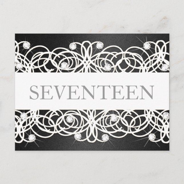 Tischnummer Black Shimmer und Kristalle (Vorderseite)