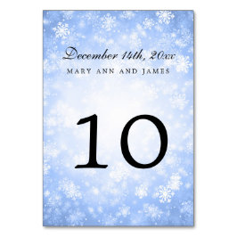 Tischnummer Blue Winter Wonderland Sparkle