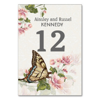 Tischnummer Butterfly Garden