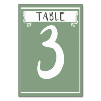 Tischnummer Card - 3