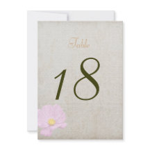 Tischnummer Card Vintag Paper Simple Wedding