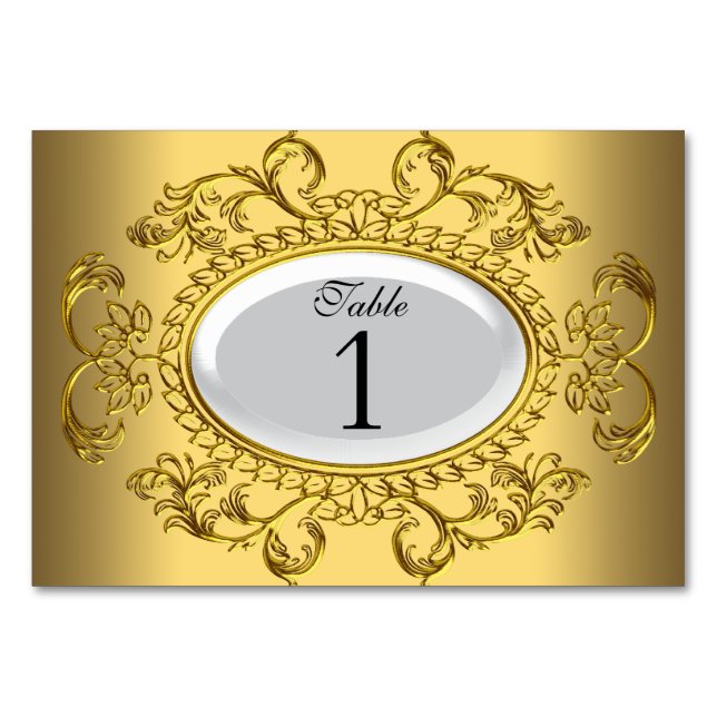 Tischnummer Cards Royal White Gold (Vorderseite)