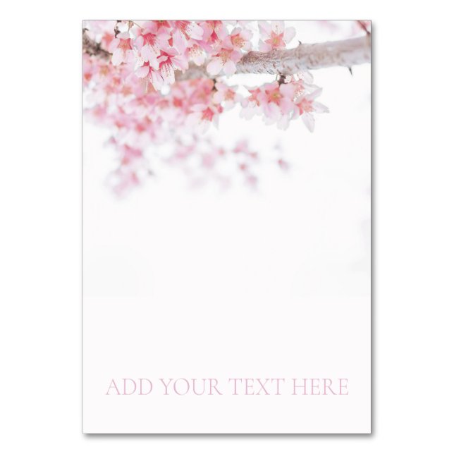 TISCHNUMMER: CHERRY BLOSSOM TISCHNUMMER (Vorderseite)