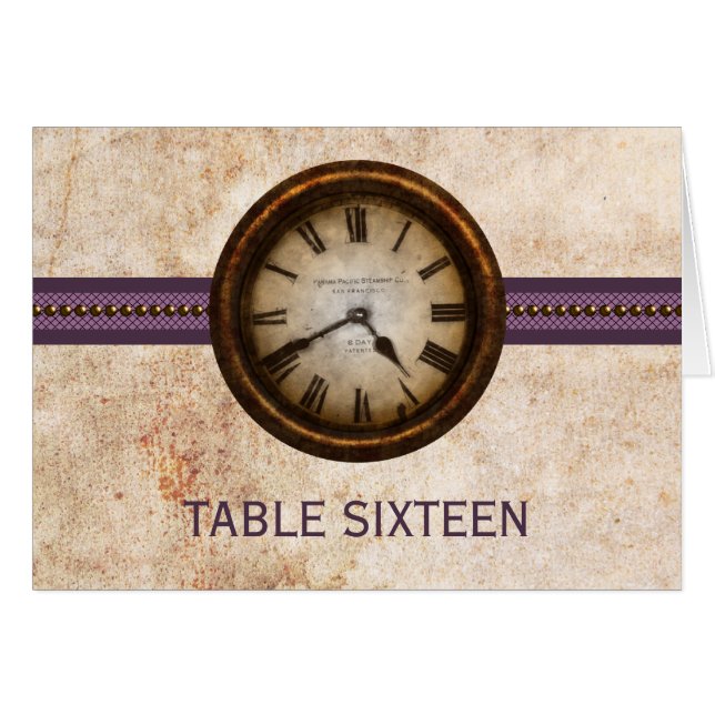 Tischnummer der antiken Uhr, Lila (Vorderseite (Horizontal))