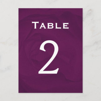 Tischnummer der Eggplant-Rose Teil des Set von 12