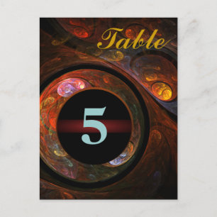 Tischnummer der Flüssigkeitsanbindung Postkarte
