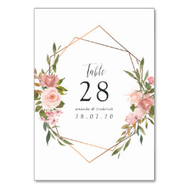 Tischnummer der geometrischen Rosenblüten