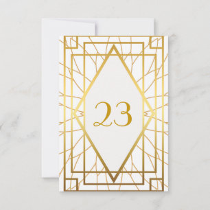 Tischnummer,Der große Gatsby,elegant,chic,Weißgold Einladung