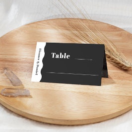 Tischnummer der Hochzeitsfeiern in Schwarz-Weiß-Fo Platzkarte