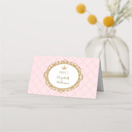 Tischnummer der Rosa-Gold-Princess-Platzkarten Platzkarte