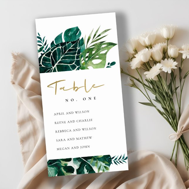 Tischnummer der tropischen Monstera-Seeteufel (Von Creator hochgeladen)