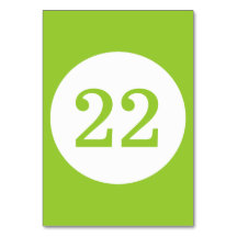 Tischnummer des grünen und weißen Kreises von Appl