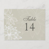 Tischnummer des vergossenen Bloom Taupe