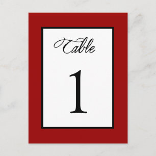 Tischnummer Einfache Schwarze Rahmen