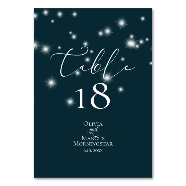 Tischnummer | Elegant Beach Wedding Arbor (Vorderseite)