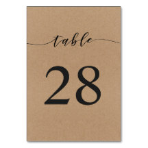 Tischnummer | Elegant Calligraphy Handwritin