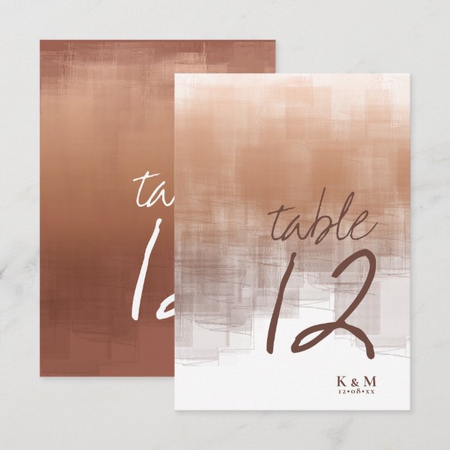 Tischnummer für Aquarellfarben Clay ID774 (Vorne/Hinten)