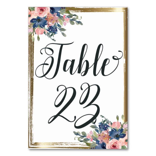 Tischnummer für die Blumenkalligraphie 23 (Vorderseite)