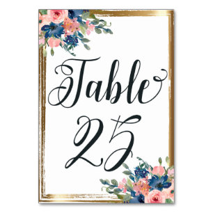 Tischnummer für die Blumenkalligraphie 25