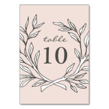 Tischnummer für die Hochzeitsempfehlung mit rustik