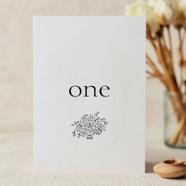 Tischnummer für einfache handgezogene Vase Floral