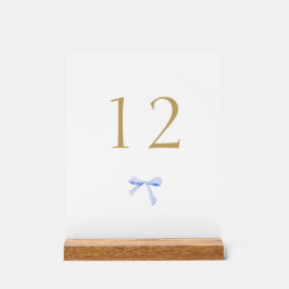 Tischnummer für Hochzeiten mit weißer und blauer R Acrylschild