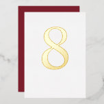 Tischnummer für Hochzeiten von Gold Foil<br><div class="desc">Die Goldfolie ist in Gold,  Silber oder Rose erhältlich. Wählen Sie eine Farbe oder fügen Sie Ihr eigenes Muster auf der Vorder- und Rückseite hinzu.</div>