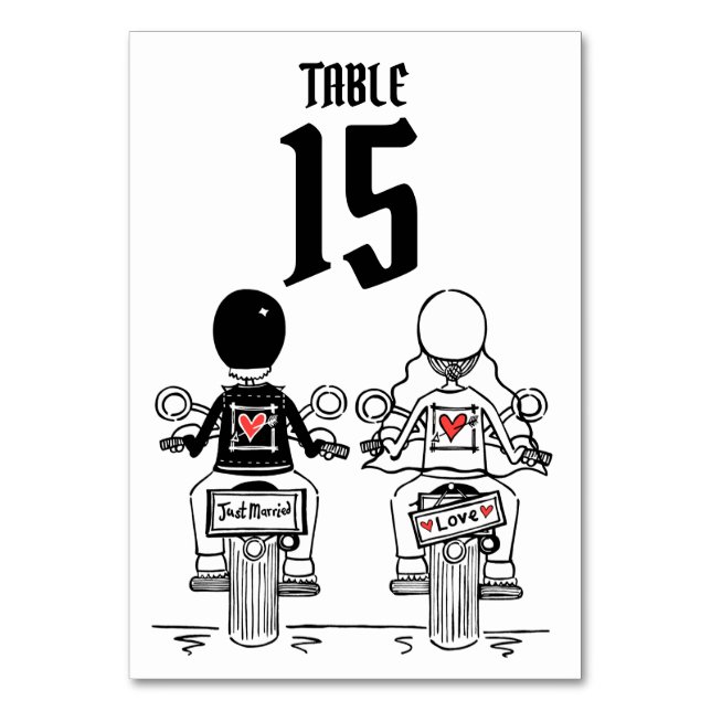 Tischnummer für Hochzeiten von personalisierten Mo (Vorderseite)