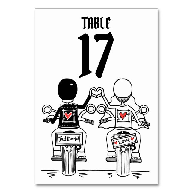 Tischnummer für Hochzeiten von personalisierten Mo (Vorderseite)