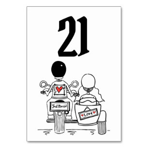 Tischnummer für Hochzeiten von personalisierten Mo