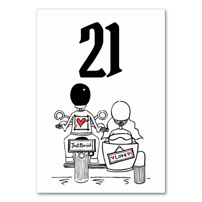 Tischnummer für Hochzeiten von personalisierten Mo (Vorderseite)