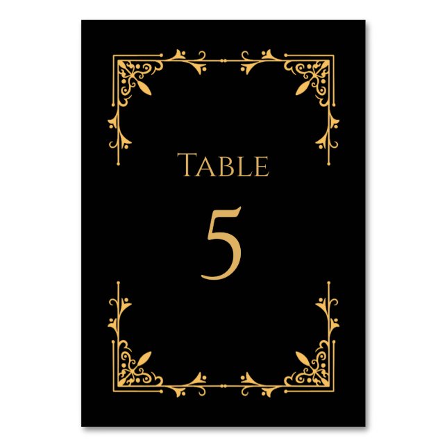 Tischnummer für königliche Regency-Hochzeit im Bla (Vorderseite)