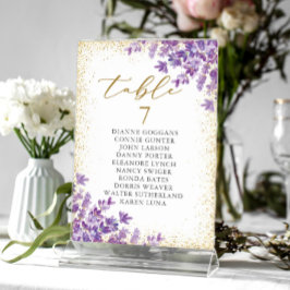 Tischnummer für Lila Lavendel