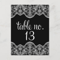 Tischnummer für marokkanische Spitzen - Schwarz/We