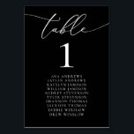 Tischnummer für Minimalistische Schwarz-Weiß-Sitze<br><div class="desc">Schön,  elegant,  modern und minimalistisch,  Tischnummer-Karte. Vollständig anpassbar. **BITTE BEACHTEN SIE: Um zu bestellen,  passen Sie einfach Ihre Tischnummer und Namen an. Fügen Sie dann jede Nummer einzeln in Ihren Warenkorb. Karo raus,  wenn du fertig bist.</div>