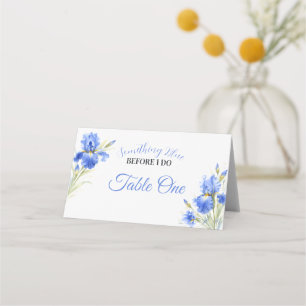 Tischnummer für Something Blue-Brautjungfernparty Platzkarte