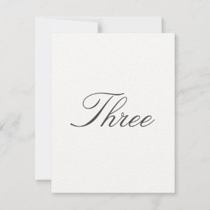 Tischnummer für traditionelle Hochzeiten