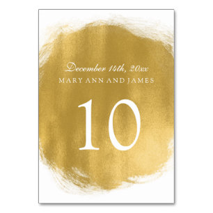Tischnummer Gold Paint Look
