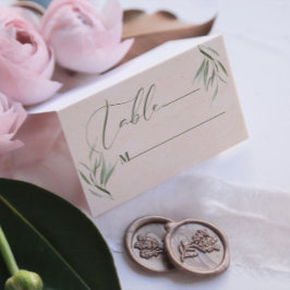 Tischnummer Green Folies Beige Paper Business Ca Visitenkarten