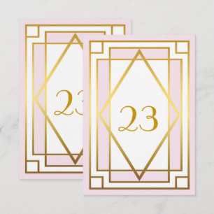 Tischnummer, Großer Gatsby, elegant, schick, weiß Einladung