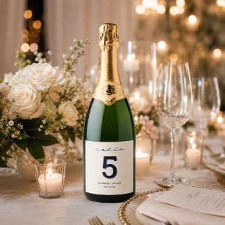Tischnummer handgeschriebene Schrift Hochzeit