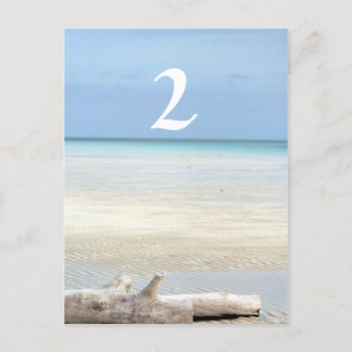 Tischnummer Hochzeit am Strand