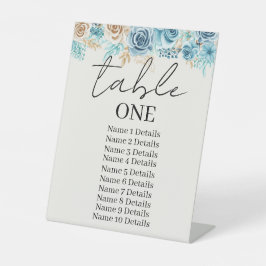 Tischnummer Hochzeitsskartentabelle Hinzufügen von Sockelschild