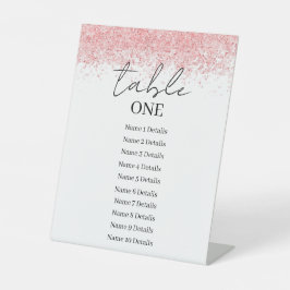Tischnummer Hochzeitsskartentabelle Hinzufügen von Sockelschild