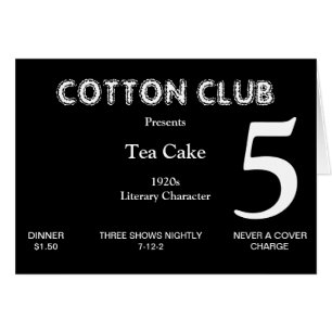 Tischnummer-Karte der 20er Jahre