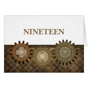 Tischnummer-Karte für Dampfgeere, braun