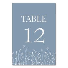 Tischnummer-Karte für Wildblume und Schmetterlinge Tischnummer