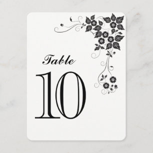Tischnummer Karte Nummer-10
